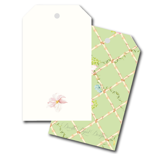 Garden Trellis Gift Tag Boxwood